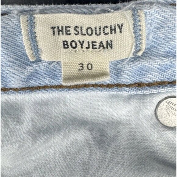 Madewell Women's The Slouchy Boyjean Light Wash Distressed Jeans Sz 30 - Picture 9 of 13